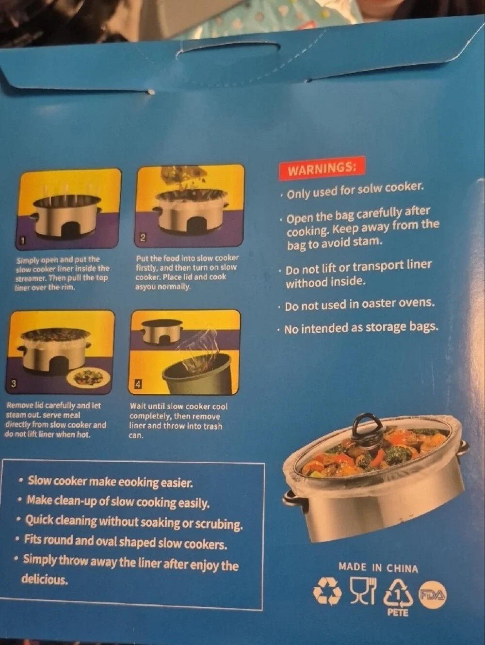 Ooflaye Slow Cooker Liners - Clear White (16 Bags)